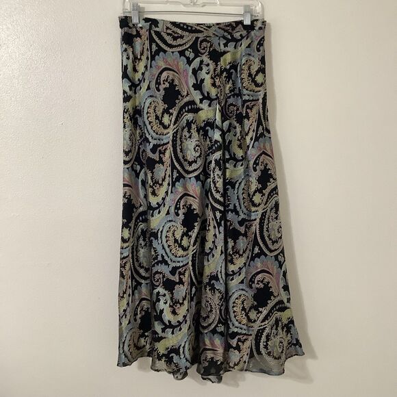 Vintage Y2K Whimsigoth Dark Romantic Paisley Floral Fairy Grunge Maxi Skirt 8 - Picture 1 of 8